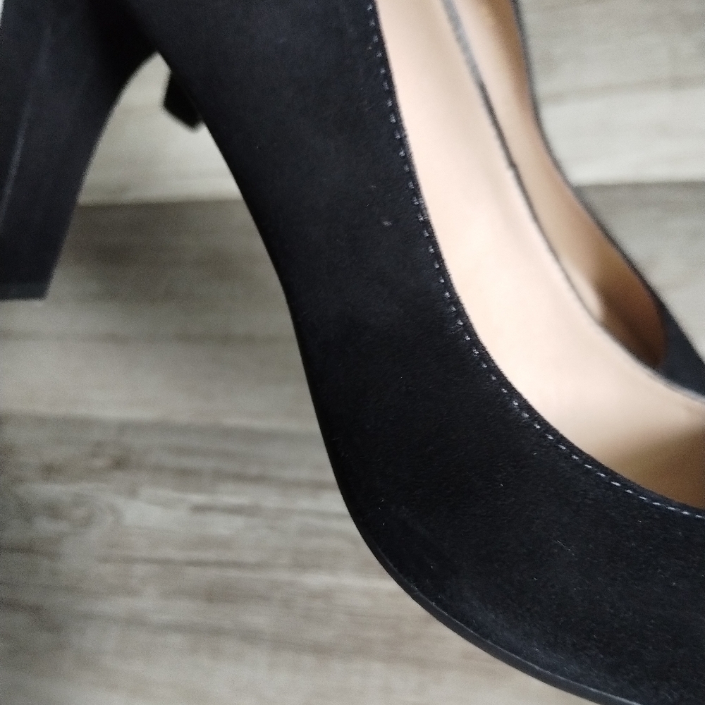 LK Benett London Black Suede Tess Courts Pumps - Picture 3 of 14